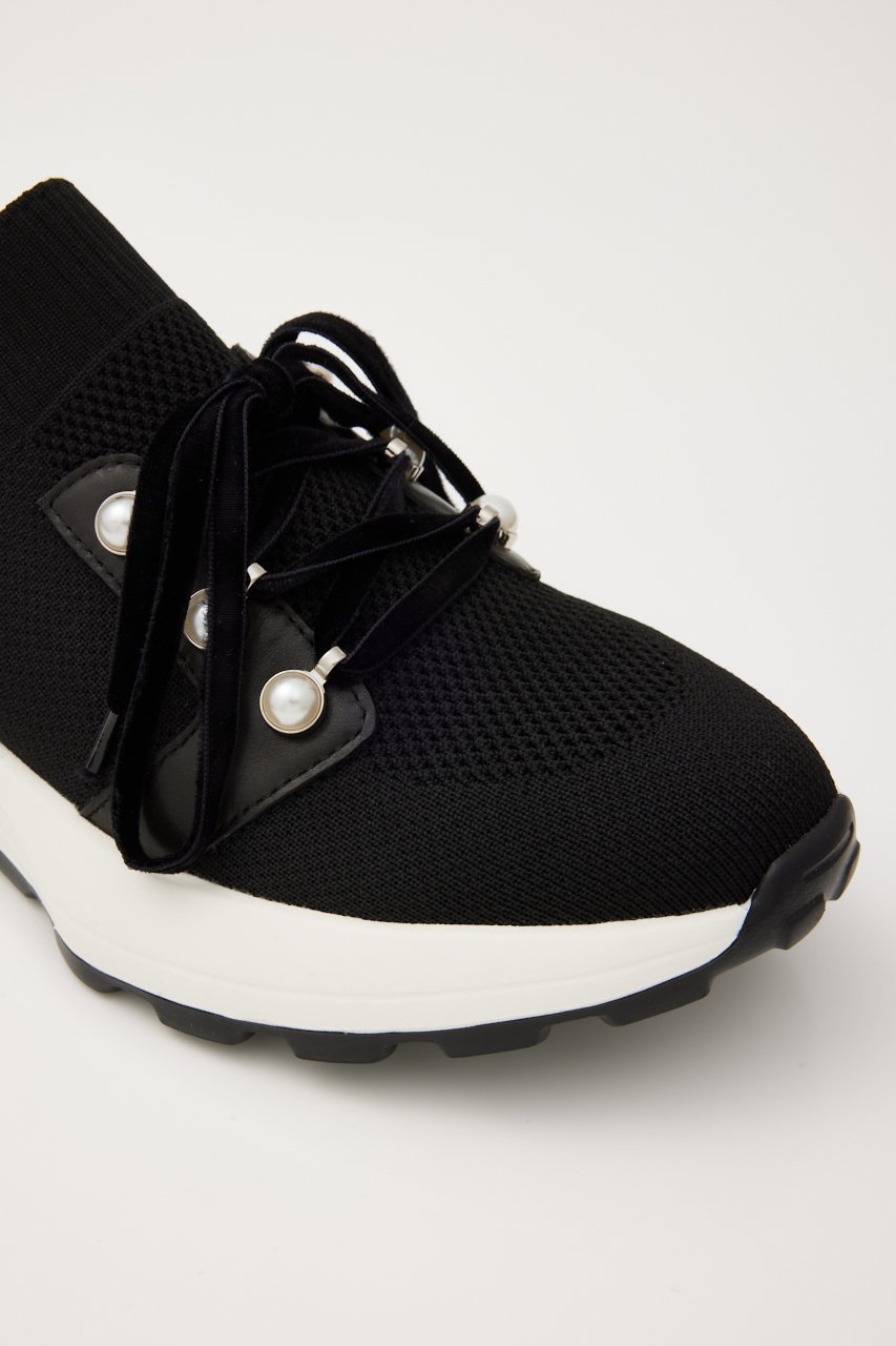 【スタッカート/STACCATO】のパールリボンニットスリッポン 人気、トレンドファッション・服の通販 founy(ファニー) 　ファッション　Fashion　レディースファッション　Fashion for Women　シューズ　Shoes, Footwear　パール　Pearl, Pearl Accent　フラット　Flat, Flat Shoes　ベロア　Velour, Soft Velvet　レース　Lace, Lace Fabric　other-7|ID: prp329100004185484 ipo3291000000035059072