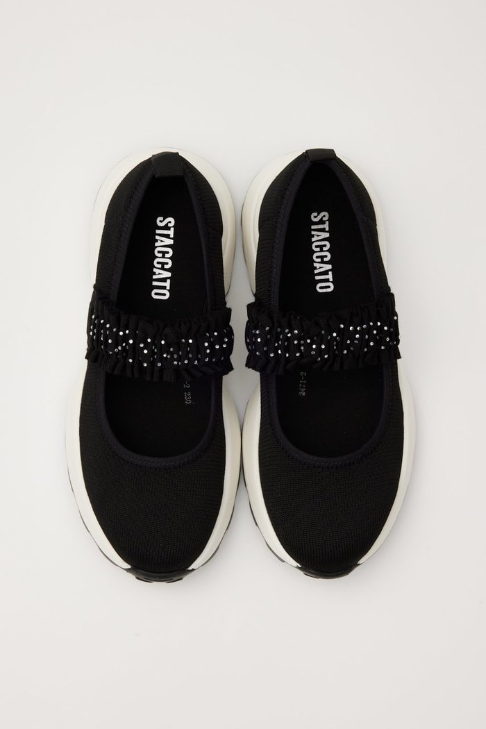 【スタッカート/STACCATO】のメリージェーンギャザーニットスリッポン インテリア・キッズ・メンズ・レディースファッション・服の通販 founy(ファニー) https://founy.com/ ファッション Fashion レディースファッション Fashion for Women ギャザー Gathered, Ruffled シューズ Shoes, Footwear ストーン Stone, Gem-Like ソックス Socks, Hosiery フラット Flat, Flat Shoes |ID: prp329100004185485 ipo3291000000035058657