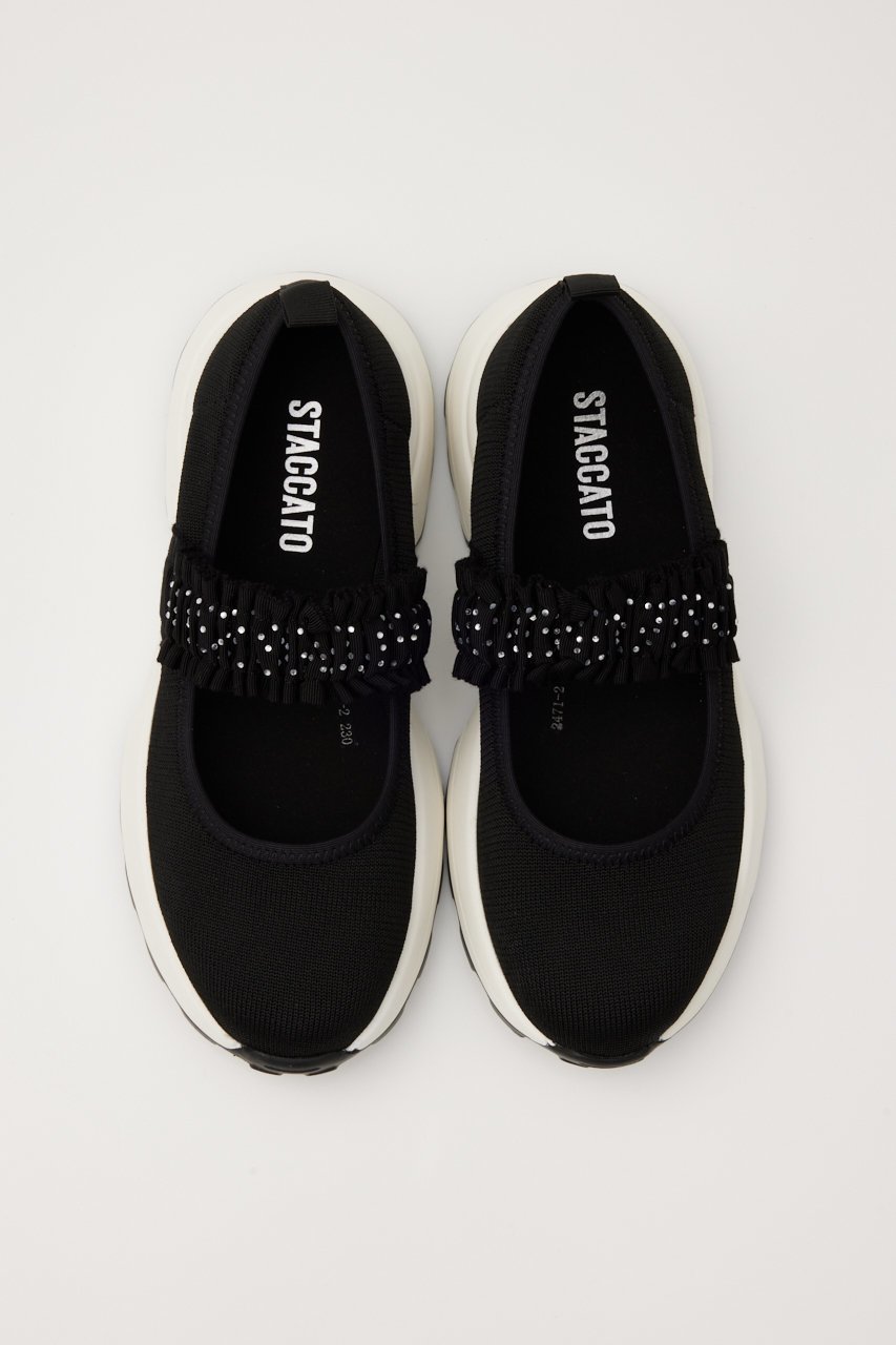 【スタッカート/STACCATO】のメリージェーンギャザーニットスリッポン 人気、トレンドファッション・服の通販 founy(ファニー) ファッション Fashion レディースファッション Fashion for Women ギャザー Gathered, Ruffled シューズ Shoes, Footwear ストーン Stone, Gem-Like ソックス Socks, Hosiery フラット Flat, Flat Shoes other-1|ID: prp329100004185485 ipo3291000000035058657