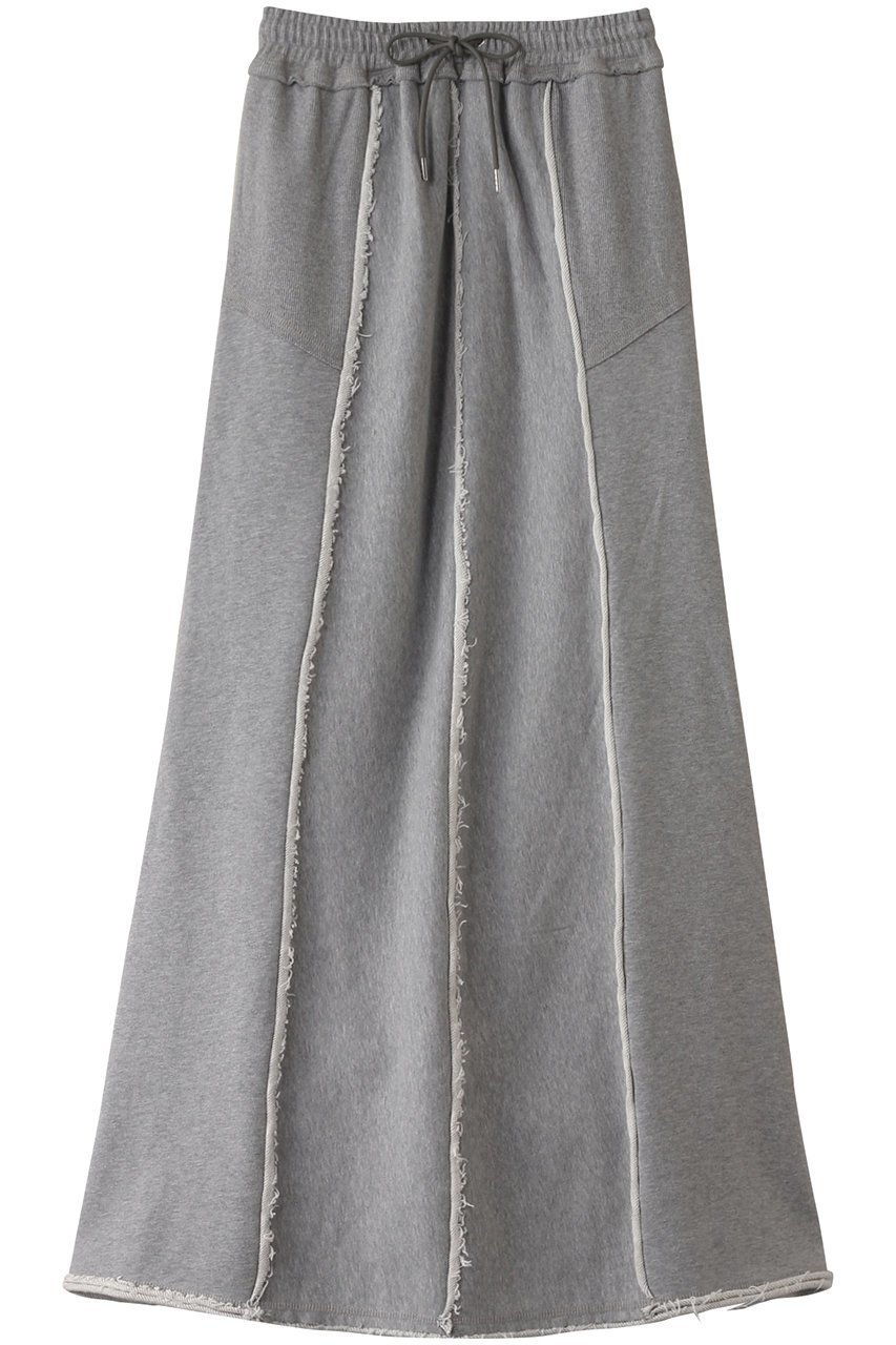 【プランク プロジェクト/PRANK PROJECT】のアウトシームスウェットマキシスカート/Outseam Sweatshirt Maxi Skirt インテリア・キッズ・メンズ・レディースファッション・服の通販 founy(ファニー) 　ファッション　Fashion　レディースファッション　Fashion for Women　スカート　Skirts　ロングスカート　Long Skirts / Maxi & Midi Skirts　カットオフ　Cut-Off Design　ダメージ　Distressed, Destroyed　プリント　Print, Printed Pattern　ロング　Long, Long-Length　GRY(グレー)|ID: prp329100004185509 ipo3291000000032823881