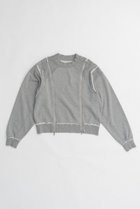 【プランク プロジェクト/PRANK PROJECT】のダブルジップクラッシュスウェット/Double Zip Crash Sweatshirt GRY(グレー)|ID: prp329100004185512 ipo3291000000028995674