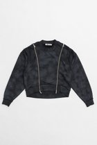 【プランク プロジェクト/PRANK PROJECT】のダブルジップクラッシュスウェット/Double Zip Crash Sweatshirt BLK(ブラック)|ID: prp329100004185512 ipo3291000000028995675