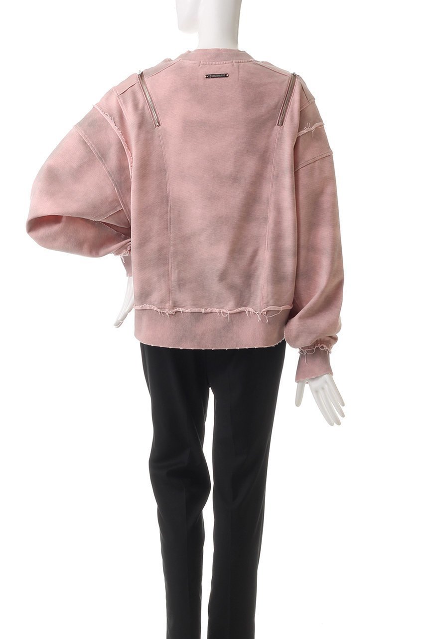 【プランク プロジェクト/PRANK PROJECT】のダブルジップクラッシュスウェット/Double Zip Crash Sweatshirt 人気、トレンドファッション・服の通販 founy(ファニー) 　ファッション　Fashion　レディースファッション　Fashion for Women　トップス・カットソー　Cut & Sew Tops　シャツ・ブラウス・オフィスカジュアル　Elegant Blouses & Button-Ups　レディースパーカー・カジュアルフーディー　Casual Hoodies & Sweatshirts　ロングTシャツ・Tシャツ　Longline T-Shirts & Tees　スウェット・クルーネックトップス　Sweatshirts & Crewnecks / Relaxed Fit Sweat Tops　カットソー・ベーシックTシャツ　Cut-and-Sewn Tops / Stretch Tees & Basics　ショート　Short, Short Length　スリット　Slit, Slit Detail　ダメージ　Distressed, Destroyed　プリント　Print, Printed Pattern　ボトム　Bottoms, Lower Wear　other-4|ID: prp329100004185512 ipo3291000000032893034