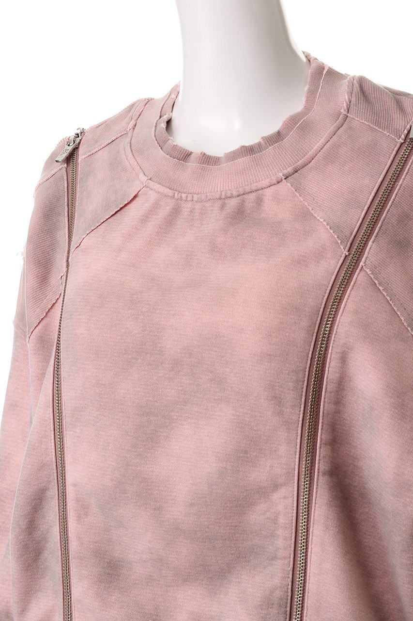 【プランク プロジェクト/PRANK PROJECT】のダブルジップクラッシュスウェット/Double Zip Crash Sweatshirt 人気、トレンドファッション・服の通販 founy(ファニー) 　ファッション　Fashion　レディースファッション　Fashion for Women　トップス・カットソー　Cut & Sew Tops　シャツ・ブラウス・オフィスカジュアル　Elegant Blouses & Button-Ups　レディースパーカー・カジュアルフーディー　Casual Hoodies & Sweatshirts　ロングTシャツ・Tシャツ　Longline T-Shirts & Tees　スウェット・クルーネックトップス　Sweatshirts & Crewnecks / Relaxed Fit Sweat Tops　カットソー・ベーシックTシャツ　Cut-and-Sewn Tops / Stretch Tees & Basics　ショート　Short, Short Length　スリット　Slit, Slit Detail　ダメージ　Distressed, Destroyed　プリント　Print, Printed Pattern　ボトム　Bottoms, Lower Wear　other-5|ID: prp329100004185512 ipo3291000000032893037