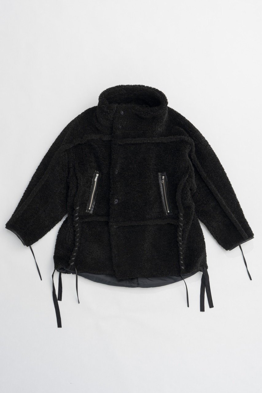 【プランク プロジェクト/PRANK PROJECT】のボアコート/Boa Coat インテリア・キッズ・メンズ・レディースファッション・服の通販 founy(ファウニー) 　ファッション　Fashion　レディースファッション　Fashion for Women　アウター　Coat / Outerwear Collection　コート・ロングコート・ピーコート　Long Coats, Peacoats & More　ショート　Short, Short Length　ハイネック　High Neck, Mock Neck　ハーフ　Half, Half-Length　フェイクレザー　Faux Leather, PU Leather　レース　Lace, Lace Fabric　防寒　Cold Protection, Winter-Ready　BLK(ブラック)|ID: prp329100004185516 ipo3291000000036515219