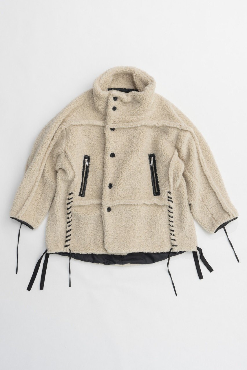 【プランク プロジェクト/PRANK PROJECT】のボアコート/Boa Coat インテリア・キッズ・メンズ・レディースファッション・服の通販 founy(ファウニー) 　ファッション　Fashion　レディースファッション　Fashion for Women　アウター　Coat / Outerwear Collection　コート・ロングコート・ピーコート　Long Coats, Peacoats & More　ショート　Short, Short Length　ハイネック　High Neck, Mock Neck　ハーフ　Half, Half-Length　フェイクレザー　Faux Leather, PU Leather　レース　Lace, Lace Fabric　防寒　Cold Protection, Winter-Ready　WHT(ホワイト)|ID: prp329100004185516 ipo3291000000036515220