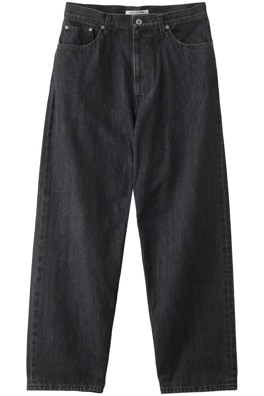 【セブン バイ セブン/SEVEN BY SEVEN / MEN】の【MEN】デニムワイドパンツ‐Wash‐ インテリア・キッズ・メンズ・レディースファッション・服の通販 founy(ファニー) 　ファッション　Fashion　メンズファッション　Fashion for Men　ボトムス　Bottoms　デニムパンツ・ジーンズ　Denim Pants　ウォッシュ　Washed Finish　デニム　Denim, Jeans Material　ワイド　Wide, Wide Fit　ブラック|ID: prp329100004185524 ipo3291000000035491913