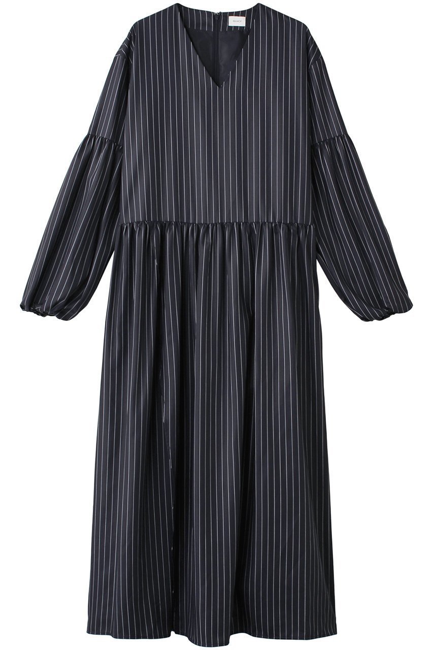 【マノフ/MANOF】のPINSTRIPE GATHER ONE PIECE ワンピース 人気、トレンドファッション・服の通販 founy(ファニー) 　ファッション　Fashion　レディースファッション　WOMEN　ワンピース　Dress　チュニック　Tunic　インナー　Inner　ギャザー　Gather　ストライプ　Stripe　タートルネック　Turtleneck　チュニック　Tunic　ロング　Long　NEW・新作・新着・新入荷　New Arrivals　 other-1|ID: prp329100004185529 ipo3291000000028995729