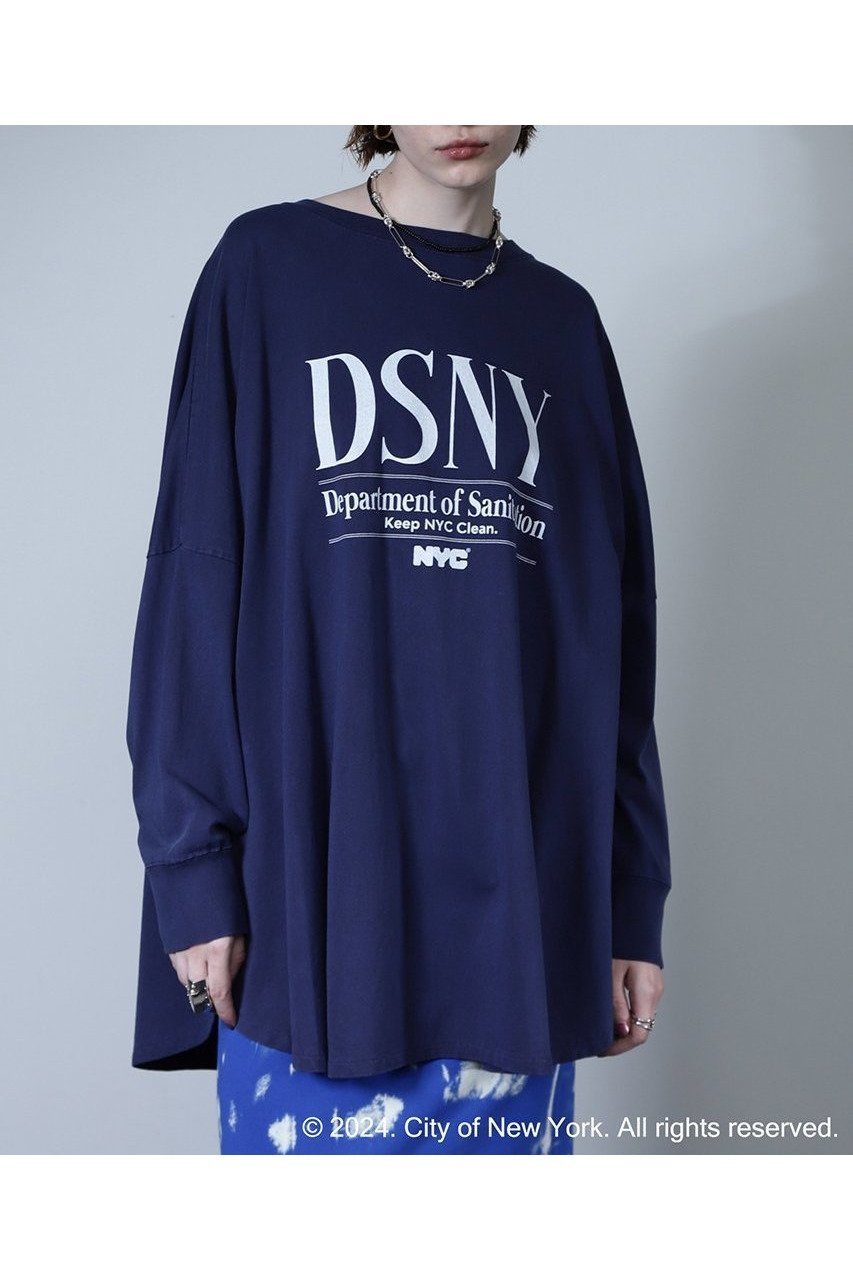 【ローズバッド/ROSE BUD】のNYCビッグロングTシャツ インテリア・キッズ・メンズ・レディースファッション・服の通販 founy(ファニー) 　ファッション　Fashion　レディースファッション　WOMEN　トップス・カットソー　Tops/Tshirt　シャツ/ブラウス　Shirts/Blouses　ロング / Tシャツ　T-Shirts　カットソー　Cut and Sewn　スリーブ　Sleeve　ニューヨーク　New York　ビッグ　Big　プリント　Print　モチーフ　Motif　ロング　Long　NEW・新作・新着・新入荷　New Arrivals　ネイビー|ID: prp329100004185547 ipo3291000000028995777