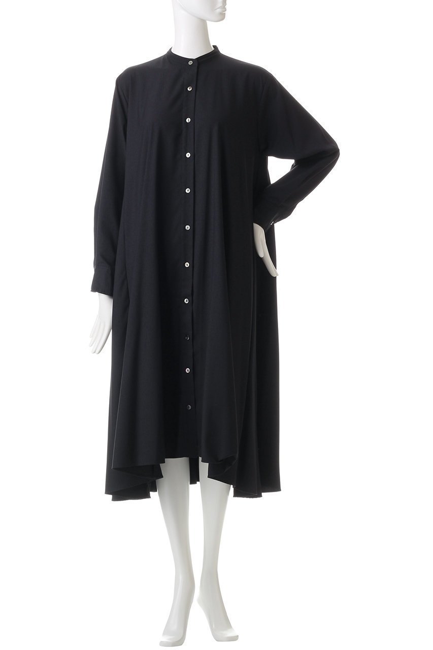 【ミズイロ インド/mizuiro ind】のT/R stand collar flare OP ワンピース 人気、トレンドファッション・服の通販 founy(ファニー) 　ファッション　Fashion　レディースファッション　Fashion for Women　ワンピース　Dresses　チュニック　Tunic Tops & Dresses　チュニック　Tunic, Long Top　ドレープ　Drape, Draping Fabric　フレア　Flare, Flared　ロング　Long, Long-Length　エレガント 上品　Elegant　other-2|ID: prp329100004185559 ipo3291000000032890108