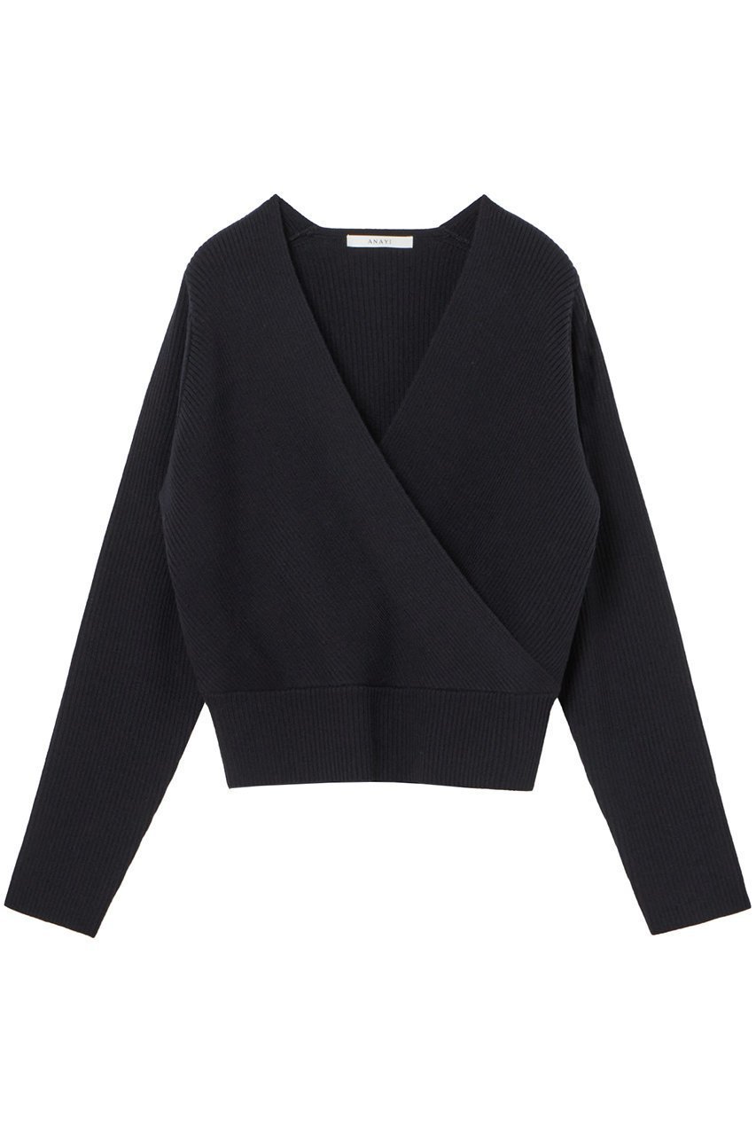 【アナイ/ANAYI】のメリノウールカシュクール プルオーバー インテリア・キッズ・メンズ・レディースファッション・服の通販 founy(ファニー) 　ファッション　Fashion　レディースファッション　Fashion for Women　トップス・カットソー　Cut & Sew Tops　ニット　Knit Tops & Sweaters　カジュアルプルオーバー・ニットトップス　Pullovers & Knit Tops / Casual Pullovers　コンパクト　Compact, Small Size　バランス　Balance, Style Balance　ワイド　Wide, Wide Fit　再入荷　Restock / Back in Stock　ネイビー|ID: prp329100004185571 ipo3291000000035055196