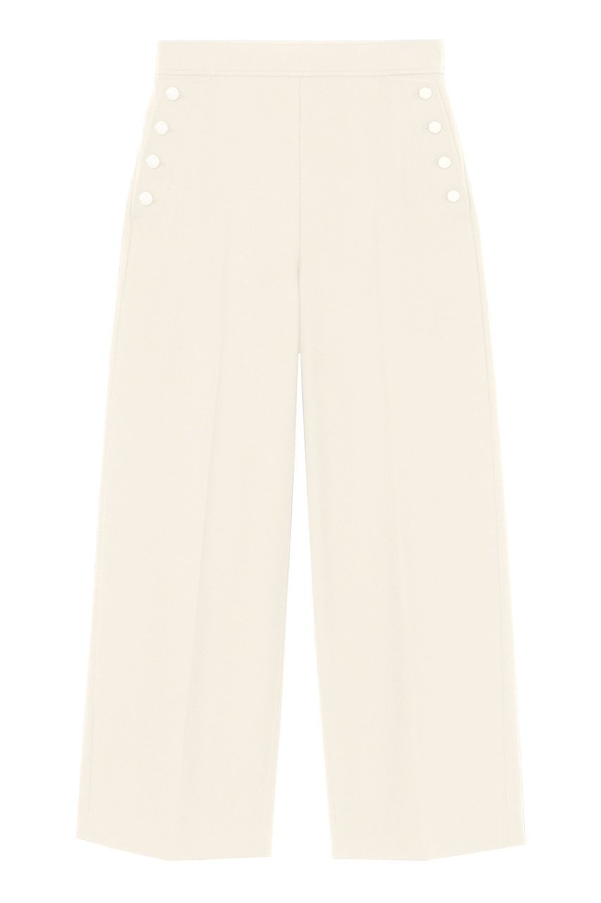 【アナイ/ANAYI】のツイル裏起毛サイドボタンパンツ インテリア・キッズ・メンズ・レディースファッション・服の通販 founy(ファニー) 　ファッション　Fashion　レディースファッション　Fashion for Women　パンツ　Pants & Trousers　ウォーム　Warm Fabric　ツイル　Twist, Twisted Detail　ポケット　Pocket, Pocket Detail　ワイド　Wide, Wide Fit　A/W・秋冬　Autumn/Winter　ホワイト|ID: prp329100004185575 ipo3291000000033705836