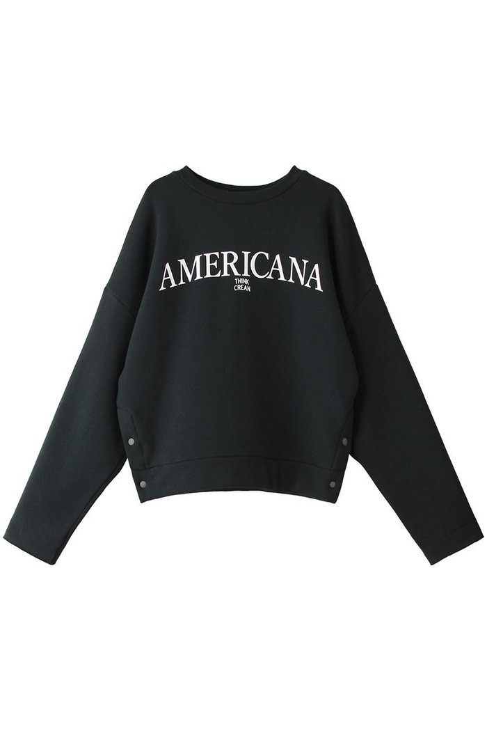 【アメリカーナ/Americana】の【ELLESHOP限定】サイドボタン ロゴスウェット インテリア・キッズ・メンズ・レディースファッション・服の通販 founy(ファニー) https://founy.com/ ファッション Fashion レディースファッション WOMEN トップス・カットソー Tops/Tshirt シャツ/ブラウス Shirts/Blouses パーカ Sweats ロング / Tシャツ T-Shirts スウェット Sweat カットソー Cut and Sewn スリット Slit デニム Denim フレア Flare |ID: prp329100004188145 ipo3291000000029015490