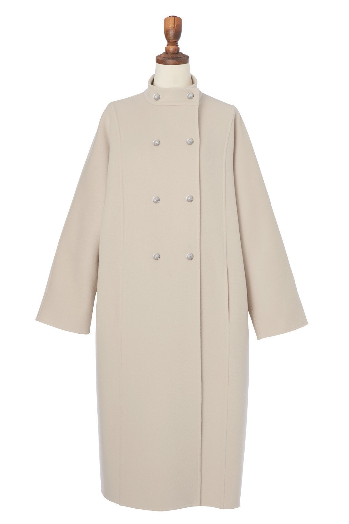 【デイジーリン/DAISY LIN】のDouble Face “High-end Coat” インテリア・キッズ・メンズ・レディースファッション・服の通販 founy(ファニー) ファッション Fashion レディースファッション Fashion for Women アウター Coat / Outerwear Collection コート・ロングコート・ピーコート Long Coats, Peacoats & More インナー Innerwear シンプル Simple, Minimal ダブル Double, Double-Breasted ドット Polka Dot, Dot Pattern フェイス Face, Facial Design ポケット Pocket, Pocket Detail モダン Modern, Contemporary ロング Long, Long-Length パウダーベージュ|ID: prp329100004188147 ipo3291000000032929104