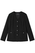 【ルームエイト/Room no.8】の【Room no.8 BLACK】CAMELLIA リブ Vネック ジャケット 人気、トレンドファッション・服の通販 founy(ファニー) ファッション Fashion レディースファッション WOMEN アウター Coat Outerwear ジャケット Jackets インナー Inner コンパクト Compact ジャケット Jacket パール Pearl フォルム Form エレガント 上品 Elegant NEW・新作・新着・新入荷 New Arrivals thumbnail ブラック|ID: prp329100004188174 ipo3291000000029015578