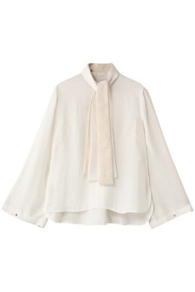 【ザ ライナー/THE LINER】のメルティ タイブラウス 人気、トレンドファッション・服の通販 founy(ファニー) ファッション Fashion レディースファッション Fashion for Women トップス・カットソー Cut & Sew Tops シャツ・ブラウス・オフィスカジュアル Elegant Blouses & Button-Ups スタンド Stand Collar, Upright Stand スリーブ Sleeve, Long Sleeve / Short Sleeve フォーマル Formal, Dressy ベルベット Velvet, Velvety ロング Long, Long-Length エレガント 上品 Elegant |ID:prp329100004188230