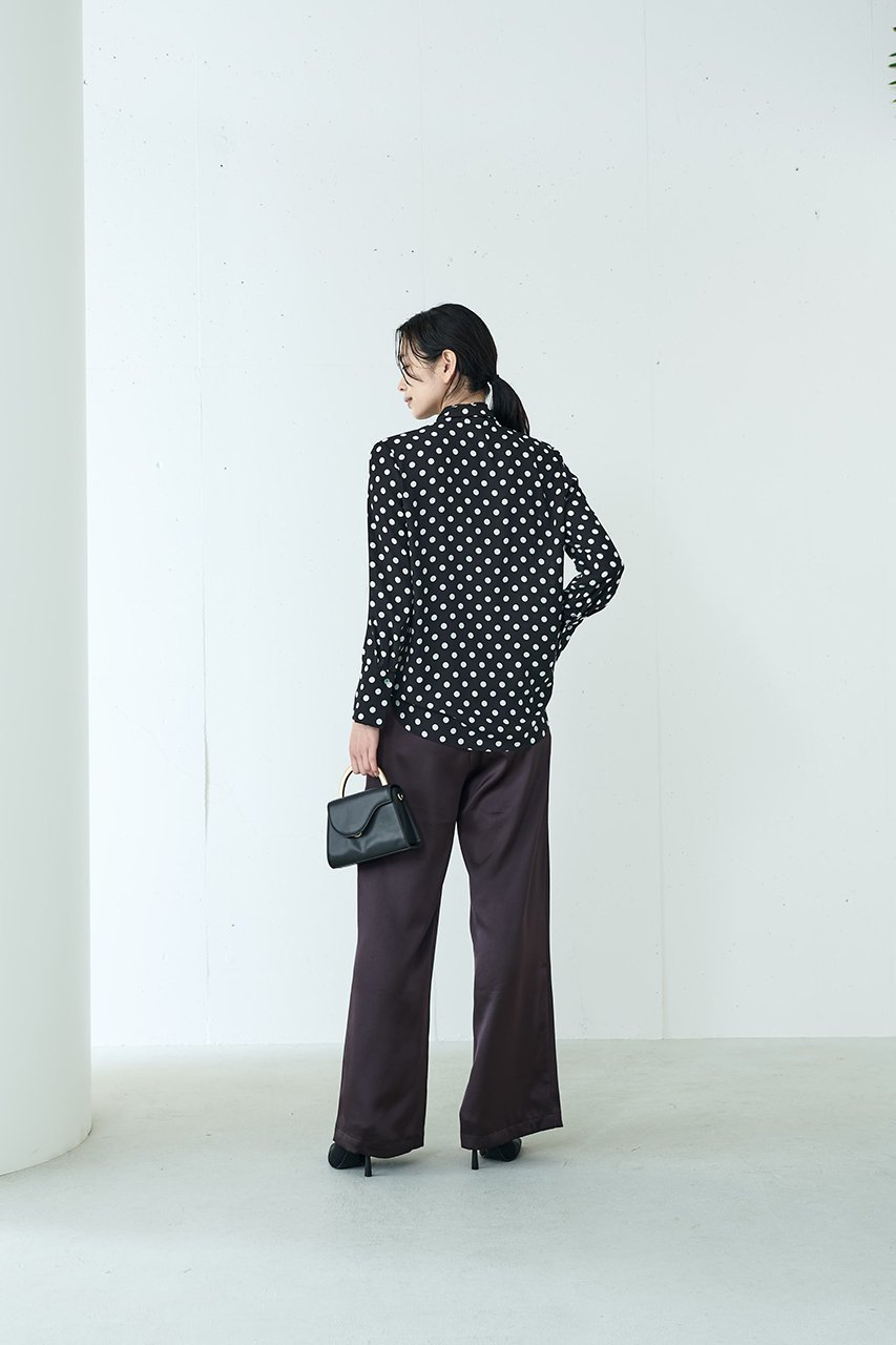 【ジェイドット/j.】の二重織りドットボウタイブラウス 人気、トレンドファッション・服の通販 founy(ファニー) 　ファッション　Fashion　レディースファッション　WOMEN　トップス・カットソー　Tops/Tshirt　シャツ/ブラウス　Shirts/Blouses　おすすめ　Recommend　とろみ　Thickness　シンプル　Simple　スウェット　Sweat　スリーブ　Sleeve　ファブリック　Fabric　ロング　Long　エレガント 上品　Elegant　other-6|ID: prp329100004188233 ipo3291000000031392247