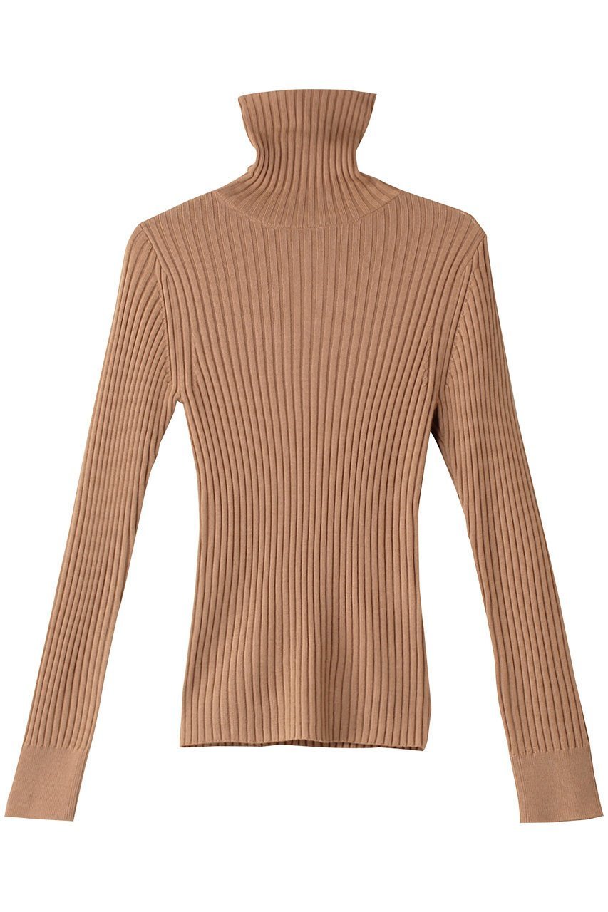 【アルアバイル/allureville】の2WAY NCリブタートル インテリア・キッズ・メンズ・レディースファッション・服の通販 founy(ファニー) 　ファッション　Fashion　レディースファッション　Fashion for Women　トップス・カットソー　Cut & Sew Tops　ニット　Knit Tops & Sweaters　カジュアルプルオーバー・ニットトップス　Pullovers & Knit Tops / Casual Pullovers　インナー　Innerwear　タートル　Turtleneck, Turtle Collar　タートルネック　Turtleneck, High Neck　フィット　Fit, Slim Fit　フォルム　Silhouette, Form　メタル　Metal, Metal Parts　定番　Standard, Basic Item　キャメル|ID: prp329100004190885 ipo3291000000032964934
