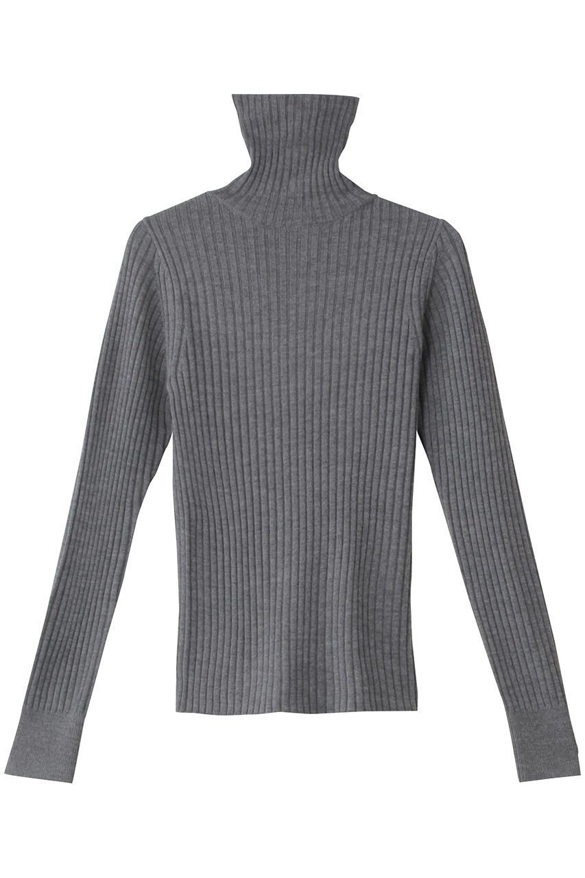 【アルアバイル/allureville】の2WAY NCリブタートル インテリア・キッズ・メンズ・レディースファッション・服の通販 founy(ファニー) 　ファッション　Fashion　レディースファッション　Fashion for Women　トップス・カットソー　Cut & Sew Tops　ニット　Knit Tops & Sweaters　カジュアルプルオーバー・ニットトップス　Pullovers & Knit Tops / Casual Pullovers　インナー　Innerwear　タートル　Turtleneck, Turtle Collar　タートルネック　Turtleneck, High Neck　フィット　Fit, Slim Fit　フォルム　Silhouette, Form　メタル　Metal, Metal Parts　定番　Standard, Basic Item　チャコールグレー|ID: prp329100004190885 ipo3291000000032964938