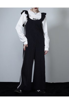 【ローズバッド/ROSE BUD】のピンストライプサロペット 人気、トレンドファッション・服の通販 founy(ファニー) ファッション Fashion レディースファッション WOMEN サロペット Overalls ストライプ Stripe トレンド Trend フェミニン Feminine フリル Frills マニッシュ Mannish NEW・新作・新着・新入荷 New Arrivals |ID:prp329100004190886