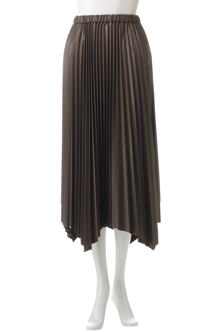 【サクラ/SACRA】のシンセティックレザープリーツスカート 人気、トレンドファッション・服の通販 founy(ファニー) 　ファッション　Fashion　レディースファッション　WOMEN　スカート　Skirt　プリーツスカート　Pleated Skirts　ロングスカート　Long Skirt　フェイクレザー　Faux Leather　プリーツ　Pleats　ヘムライン　Hemline　ランダム　Random　ロング　Long　エレガント 上品　Elegant　other-2|ID: prp329100004192749 ipo3291000000031391801