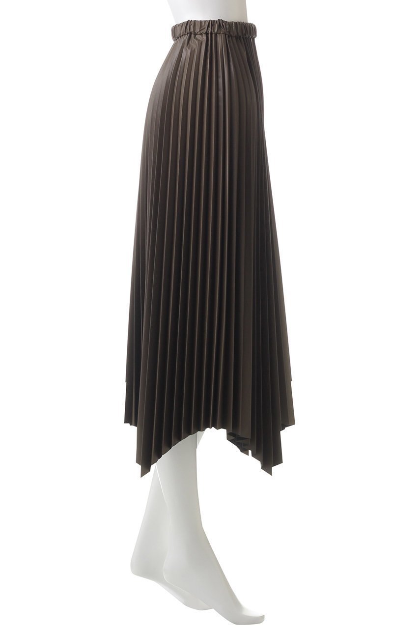 【サクラ/SACRA】のシンセティックレザープリーツスカート 人気、トレンドファッション・服の通販 founy(ファニー) 　ファッション　Fashion　レディースファッション　WOMEN　スカート　Skirt　プリーツスカート　Pleated Skirts　ロングスカート　Long Skirt　フェイクレザー　Faux Leather　プリーツ　Pleats　ヘムライン　Hemline　ランダム　Random　ロング　Long　エレガント 上品　Elegant　other-3|ID: prp329100004192749 ipo3291000000031391803