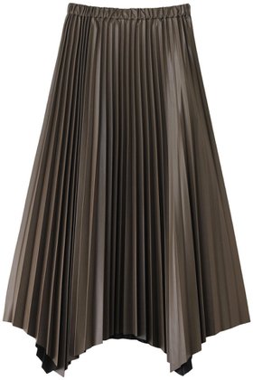 【サクラ/SACRA】のシンセティックレザープリーツスカート 人気、トレンドファッション・服の通販 founy(ファニー) ファッション Fashion レディースファッション Fashion for Women スカート Skirts プリーツスカート / 上品フェミニンスタイル Pleated Skirts ロングスカート Long Skirts / Maxi & Midi Skirts フェイクレザー Faux Leather, PU Leather プリーツ Pleats, Pleated ヘムライン Hemline, Bottom Cut ランダム Random, Irregular ロング Long, Long-Length エレガント 上品 Elegant |ID:prp329100004192749