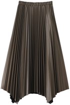 【サクラ/SACRA】のシンセティックレザープリーツスカート カーキ|ID: prp329100004192749 ipo3291000000032826764