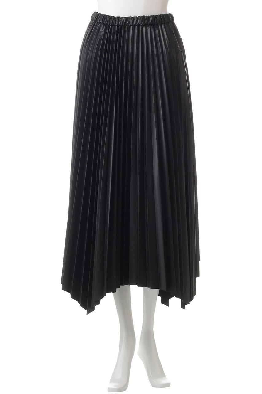 【サクラ/SACRA】のシンセティックレザープリーツスカート 人気、トレンドファッション・服の通販 founy(ファニー) 　ファッション　Fashion　レディースファッション　Fashion for Women　スカート　Skirts　プリーツスカート / 上品フェミニンスタイル　Pleated Skirts　ロングスカート　Long Skirts / Maxi & Midi Skirts　フェイクレザー　Faux Leather, PU Leather　プリーツ　Pleats, Pleated　ヘムライン　Hemline, Bottom Cut　ランダム　Random, Irregular　ロング　Long, Long-Length　エレガント 上品　Elegant　other-2|ID: prp329100004192749 ipo3291000000032826766