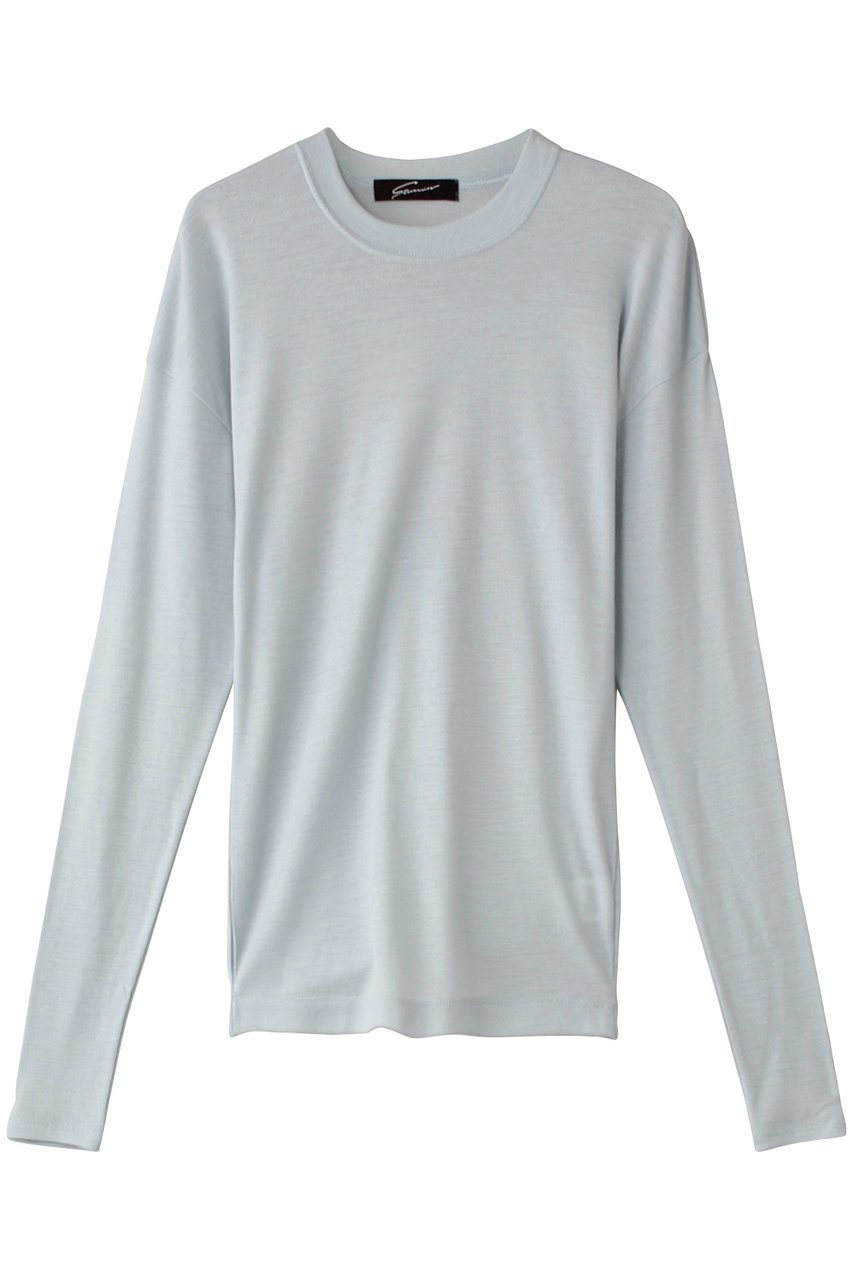 【スタニングルアー/STUNNING LURE】のウールフライスロングTシャツ インテリア・キッズ・メンズ・レディースファッション・服の通販 founy(ファニー) 　ファッション　Fashion　レディースファッション　Fashion for Women　トップス・カットソー　Cut & Sew Tops　シャツ・ブラウス・オフィスカジュアル　Elegant Blouses & Button-Ups　ロングTシャツ・Tシャツ　Longline T-Shirts & Tees　カットソー・ベーシックTシャツ　Cut-and-Sewn Tops / Stretch Tees & Basics　おすすめ　Recommended / Our Picks　インナー　Innerwear　シンプル　Simple, Minimal　スリーブ　Sleeve, Long Sleeve / Short Sleeve　ロング　Long, Long-Length　A/W・秋冬　Autumn/Winter　ライトブルー|ID: prp329100004195709 ipo3291000000032892291