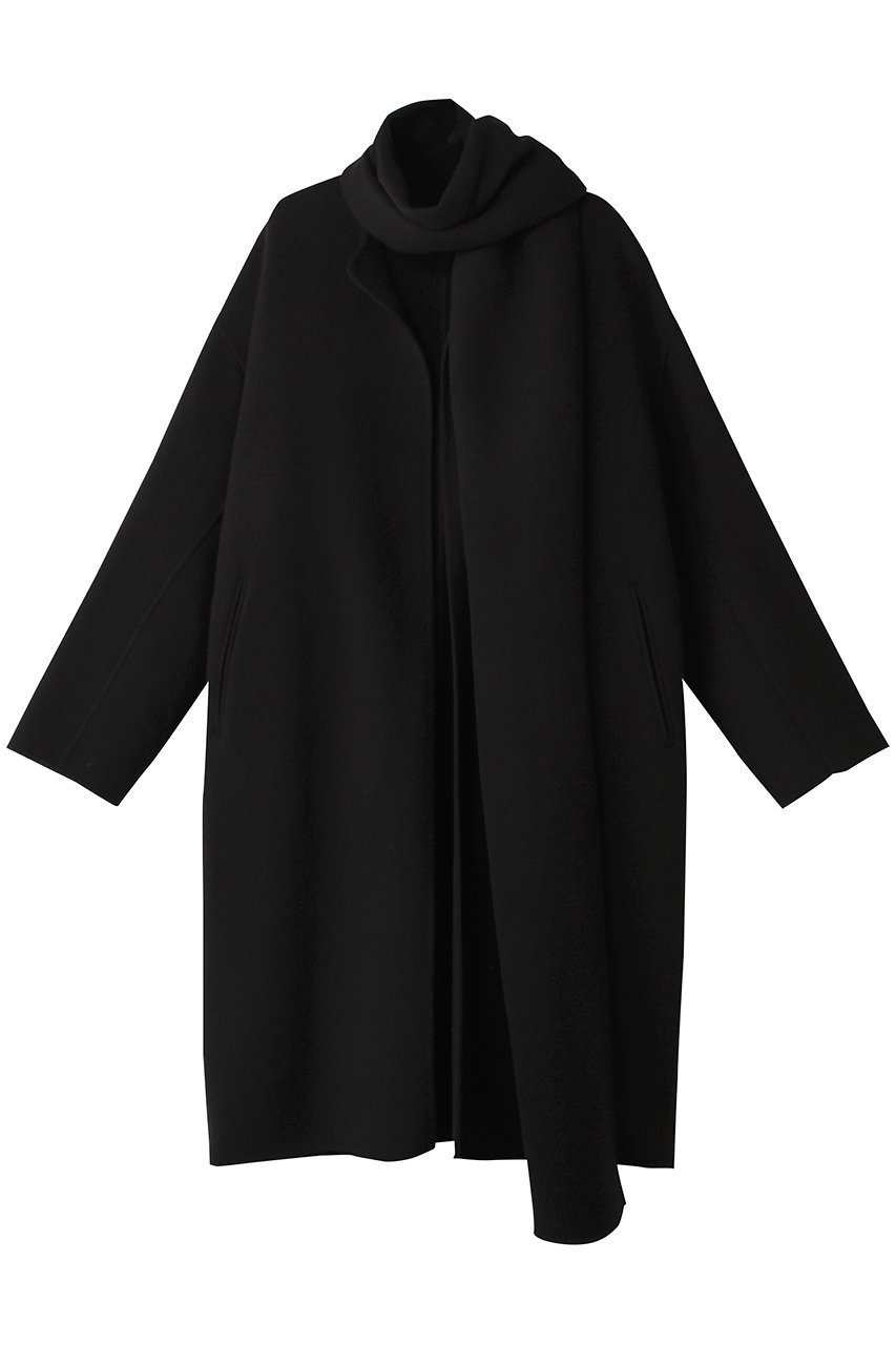 【エステータ/esteta】のウールリバーストールデザインコート 人気、トレンドファッション・服の通販 founy(ファニー) 　ファッション　Fashion　レディースファッション　Fashion for Women　アウター　Coat / Outerwear Collection　コート・ロングコート・ピーコート　Long Coats, Peacoats & More　ショール　Shawl, Wrap　ストール　Stole, Wrap　ファブリック　Fabric, Textile　ロング　Long, Long-Length　定番　Standard, Basic Item　 other-1|ID: prp329100004195730 ipo3291000000032945268
