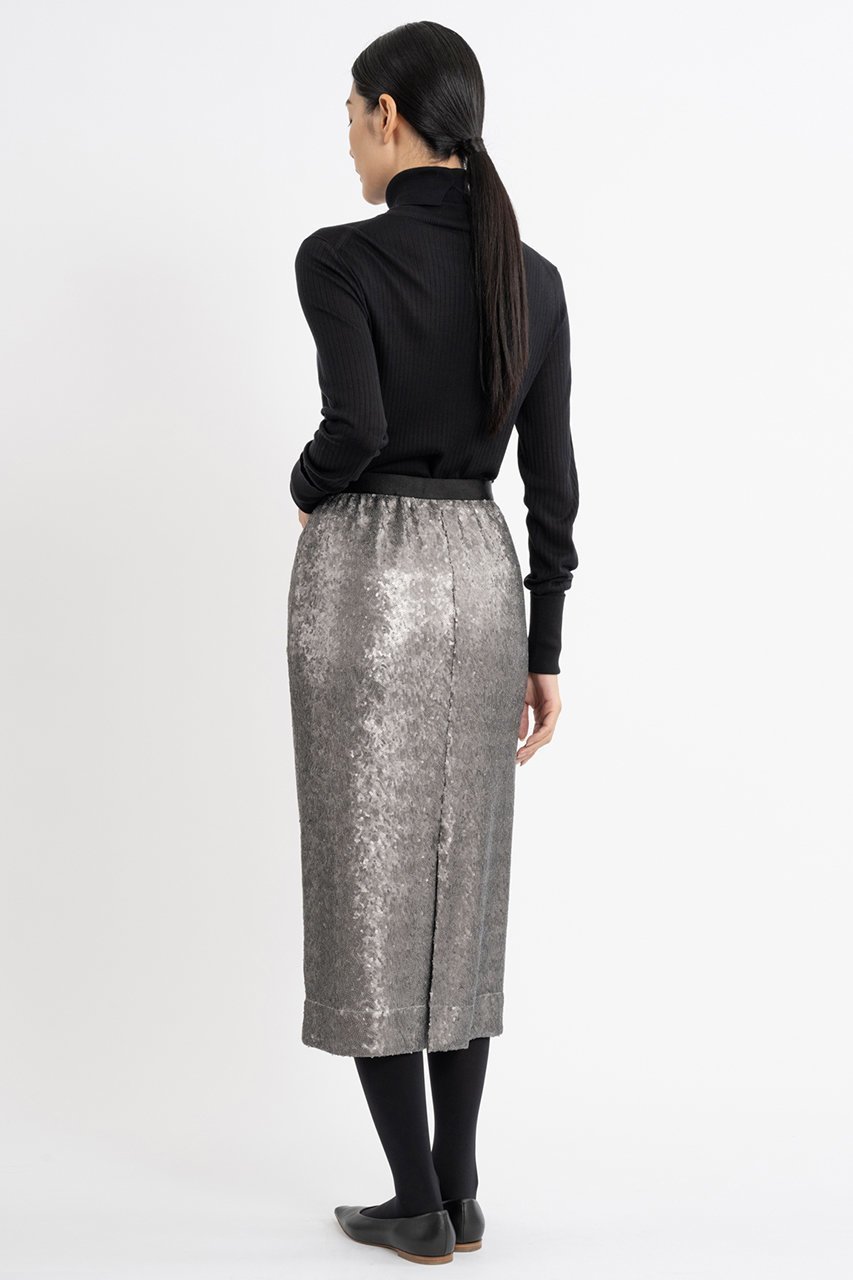 【エステータ/esteta】のシークインジャージースカート 人気、トレンドファッション・服の通販 founy(ファニー) 　ファッション　Fashion　レディースファッション　Fashion for Women　スカート　Skirts　ロングスカート　Long Skirts / Maxi & Midi Skirts　シルバー　Silver, Metallic Silver　スニーカー　Sneakers, Trainers　スパンコール　Sequins, Sequin Embellishment　タイトスカート　Pencil Skirt, Tight Skirt　パーティ　Party, Party Style　ロング　Long, Long-Length　再入荷　Restock / Back in Stock　other-6|ID: prp329100004195782 ipo3291000000035054755