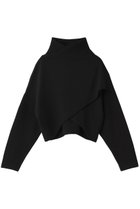【エステータ/esteta】のクロスデザインニット 人気、トレンドファッション・服の通販 founy(ファニー) ファッション Fashion レディースファッション Fashion for Women トップス・カットソー Cut & Sew Tops ニット Knit Tops & Sweaters カジュアルプルオーバー・ニットトップス Pullovers & Knit Tops / Casual Pullovers コンパクト Compact, Small Size シンプル Simple, Minimal タートルネック Turtleneck, High Neck ファブリック Fabric, Textile フロント Front, Front Design thumbnail ブラック|ID: prp329100004195783 ipo3291000000032923341