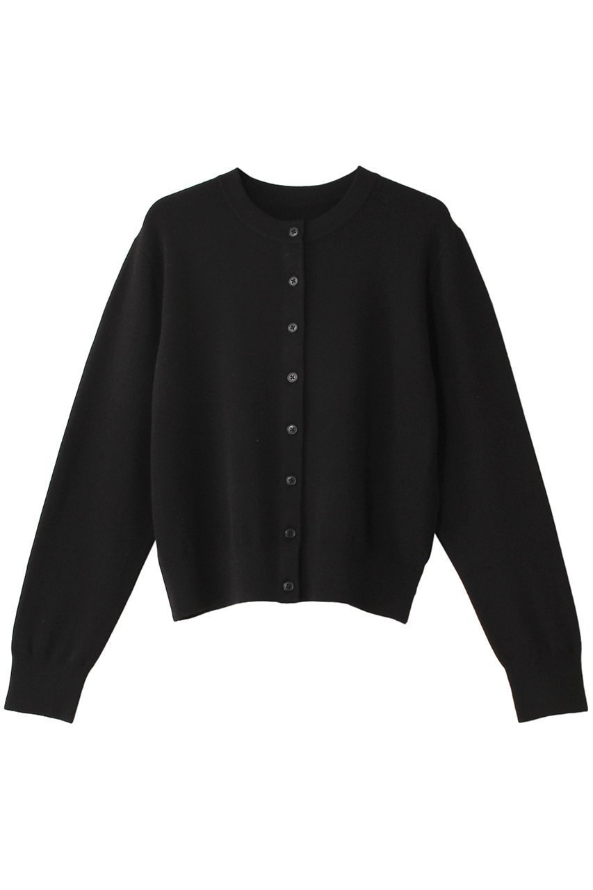 【エステータ/esteta】のクルーネックカーディガン インテリア・キッズ・メンズ・レディースファッション・服の通販 founy(ファニー) 　ファッション　Fashion　レディースファッション　Fashion for Women　トップス・カットソー　Cut & Sew Tops　ニット　Knit Tops & Sweaters　カーディガン・羽織り　Layered Style Cardigans　おすすめ　Recommended / Our Picks　カーディガン　Cardigan, Knitwear　シンプル　Simple, Minimal　ファブリック　Fabric, Textile　ベーシック　Basic, Essential　エレガント 上品　Elegant　ブラック|ID: prp329100004195785 ipo3291000000032923502