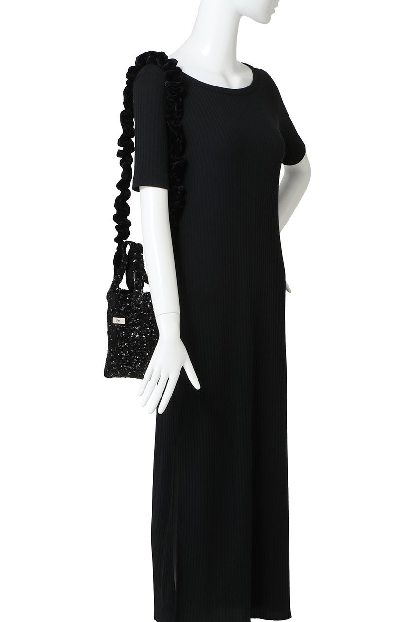 UhrウーアELLESHOP限定　ベロアショルダー付き ミニスパンコールバッグ ウーア/Uhr】の【ELLESHOP限定】ベロアショルダー付き ミニ