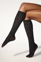 【ウォルフォード/Wolford】の31589 STRUCTURED LACE KNEE-HIGHS バブルネットニーハイソックス ブラック|ID: prp329100004197269 ipo3291000000032799409