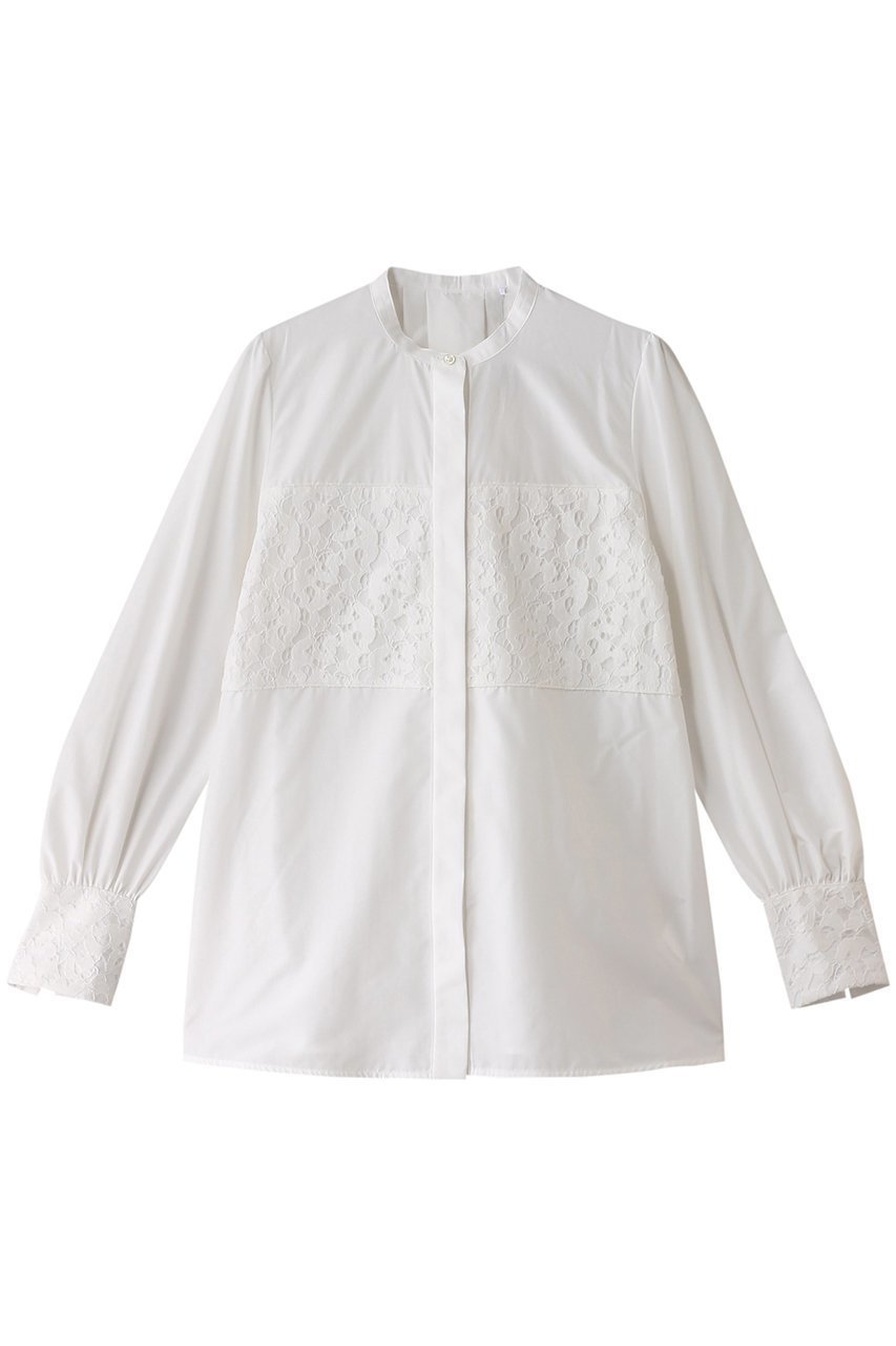 【デザイン ワークス/DESIGN WORKS】のタイプライター×レースブラウス 人気、トレンドファッション・服の通販 founy(ファニー) 　ファッション　Fashion　レディースファッション　Fashion for Women　トップス・カットソー　Cut & Sew Tops　シャツ・ブラウス・オフィスカジュアル　Elegant Blouses & Button-Ups　インナー　Innerwear　ジャケット　Jacket, Outerwear　スリット　Slit, Slit Detail　スリーブ　Sleeve, Long Sleeve / Short Sleeve　タイプライター　Typewriter Fabric, Crisp Cotton　タフタ　Taffeta, Structured Fabric　レース　Lace, Lace Fabric　ロング　Long, Long-Length　 other-1|ID: prp329100004197299 ipo3291000000032889008