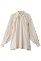 【デザイン ワークス/DESIGN WORKS】の袖リブフリルブラウス アイボリー|ID: prp329100004197300 ipo3291000000036023702