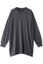 【ミズイロ インド/mizuiro ind】のhigh gauge V neck wide tunic チュニック gray|ID: prp329100004197326 ipo3291000000029076584