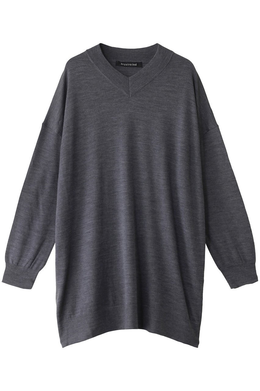 【ミズイロ インド/mizuiro ind】のhigh gauge V neck wide tunic チュニック インテリア・キッズ・メンズ・レディースファッション・服の通販 founy(ファニー) 　ファッション　Fashion　レディースファッション　WOMEN　トップス・カットソー　Tops/Tshirt　シャツ/ブラウス　Shirts/Blouses　ロング / Tシャツ　T-Shirts　カットソー　Cut and Sewn　おすすめ　Recommend　ショート　Short　シンプル　Simple　スリーブ　Sleeve　チュニック　Tunic　定番　Standard　NEW・新作・新着・新入荷　New Arrivals　gray|ID: prp329100004197326 ipo3291000000029076584