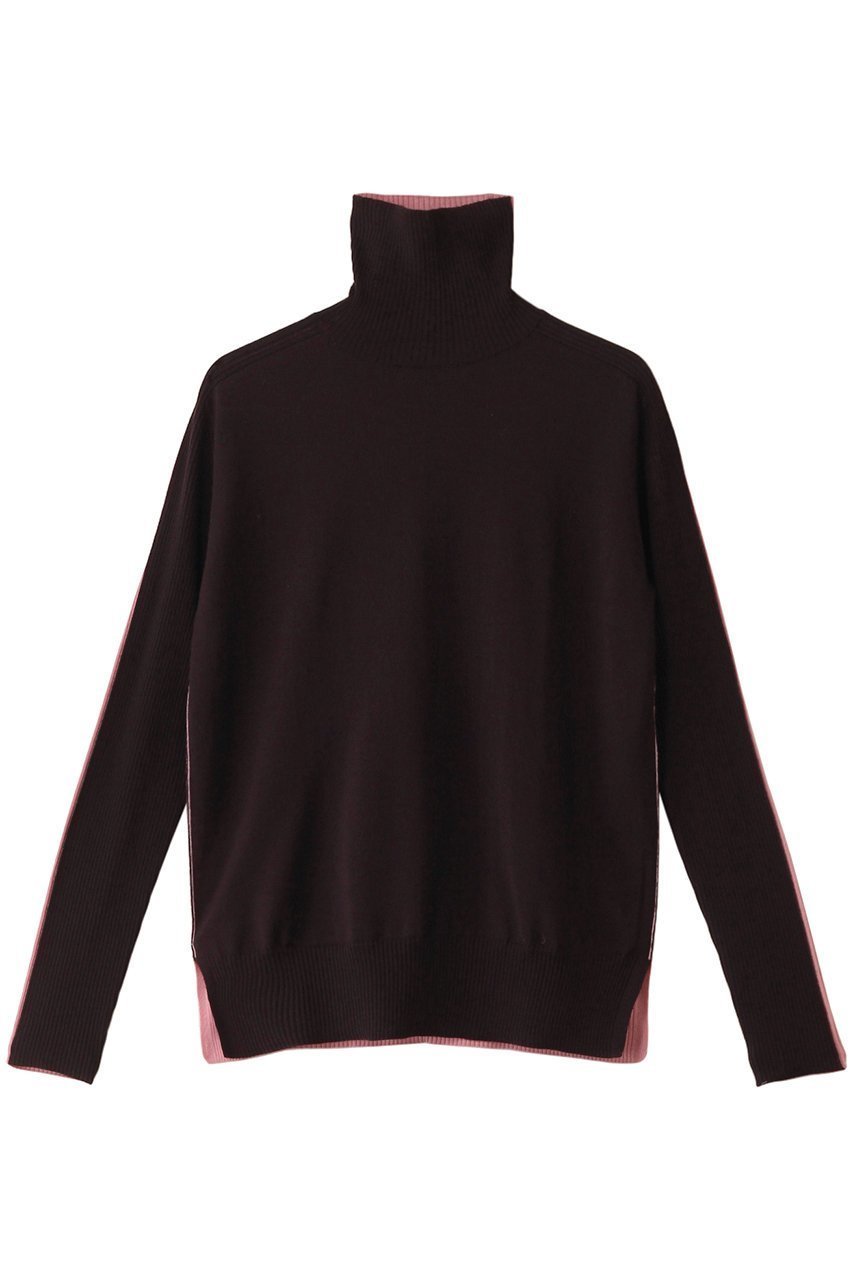 【ベイジ,/BEIGE,】のLA MONNAIE(ラモネ)/ニット インテリア・キッズ・メンズ・レディースファッション・服の通販 founy(ファニー) 　ファッション　Fashion　レディースファッション　Fashion for Women　トップス・カットソー　Cut & Sew Tops　ニット　Knit Tops & Sweaters　カジュアルプルオーバー・ニットトップス　Pullovers & Knit Tops / Casual Pullovers　なめらか　Smooth, Silky Texture　ハイネック　High Neck, Mock Neck　Bordeaux × Pink|ID: prp329100004197342 ipo3291000000032921325