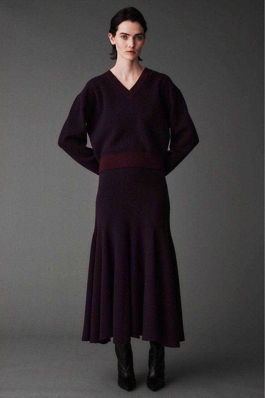 【オブリオ/AUBRIOT】のウールカシミヤ ニットスカート 人気、トレンドファッション・服の通販 founy(ファニー) 　ファッション　Fashion　レディースファッション　Fashion for Women　スカート　Skirts　おすすめ　Recommended / Our Picks　エレガント 上品　Elegant　クラシック　Classic, Timeless Style　セットアップ　Set-Up, Coordinated Outfit　フレア　Flare, Flared　ミックス　Mix, Mixed Style　other-7|ID: prp329100004199091 ipo3291000000032823722