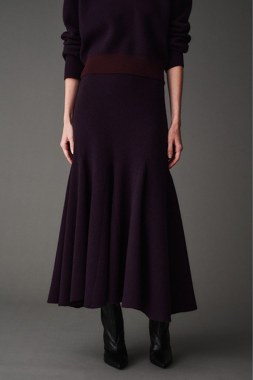 【オブリオ/AUBRIOT】のウールカシミヤ ニットスカート 人気、トレンドファッション・服の通販 founy(ファニー) 　ファッション　Fashion　レディースファッション　Fashion for Women　スカート　Skirts　おすすめ　Recommended / Our Picks　エレガント 上品　Elegant　クラシック　Classic, Timeless Style　セットアップ　Set-Up, Coordinated Outfit　フレア　Flare, Flared　ミックス　Mix, Mixed Style　other-8|ID: prp329100004199091 ipo3291000000032823723