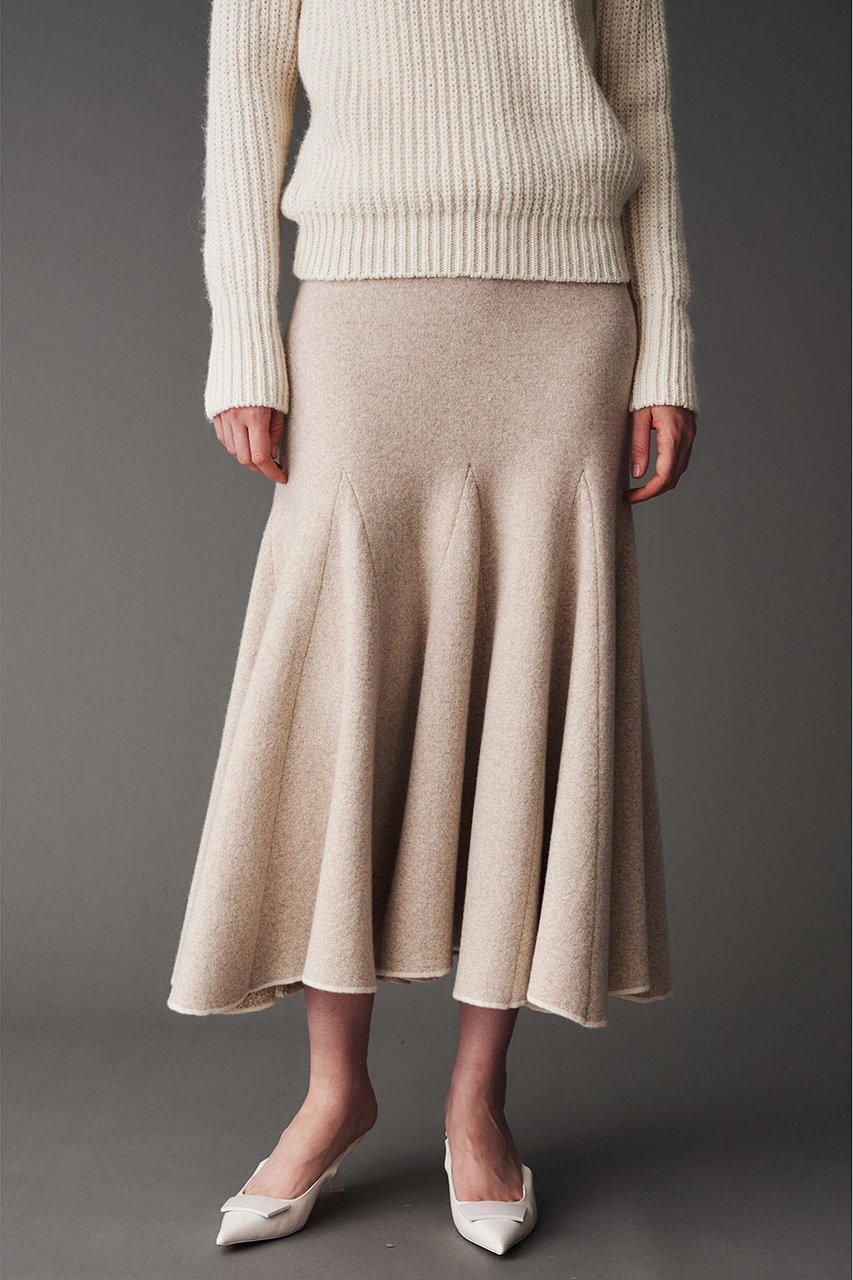 【オブリオ/AUBRIOT】のウールカシミヤ ニットスカート 人気、トレンドファッション・服の通販 founy(ファニー) 　ファッション　Fashion　レディースファッション　Fashion for Women　スカート　Skirts　おすすめ　Recommended / Our Picks　エレガント 上品　Elegant　クラシック　Classic, Timeless Style　セットアップ　Set-Up, Coordinated Outfit　フレア　Flare, Flared　ミックス　Mix, Mixed Style　other-8|ID: prp329100004199091 ipo3291000000035877756