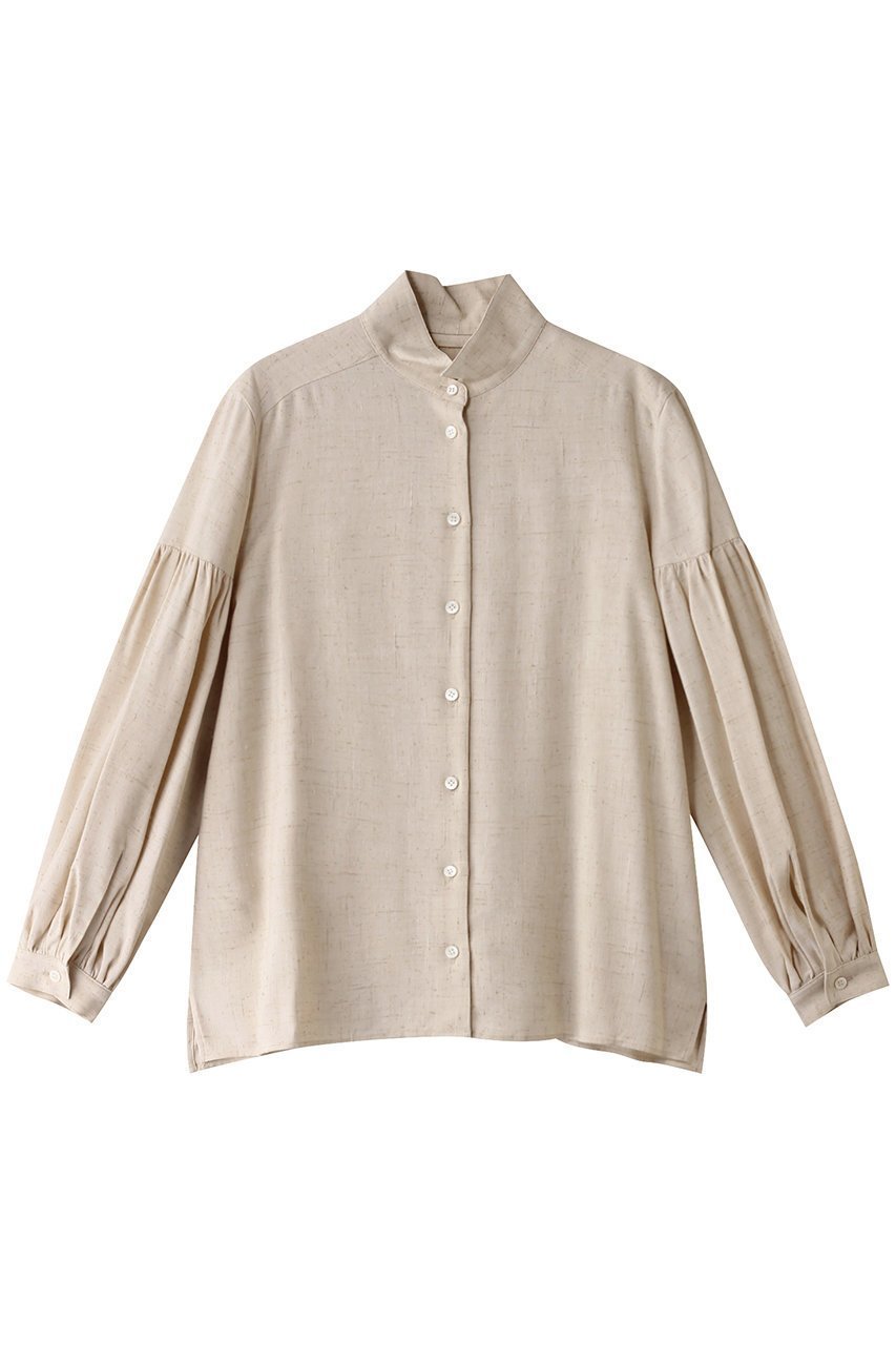 【オブリオ/AUBRIOT】のビスコースシルクネップ シャツブラウス インテリア・キッズ・メンズ・レディースファッション・服の通販 founy(ファニー) ファッション Fashion レディースファッション Fashion for Women トップス・カットソー Cut & Sew Tops シャツ・ブラウス・オフィスカジュアル Elegant Blouses & Button-Ups エレガント 上品 Elegant クラシック Classic, Timeless Style シルク Silk, 100% Silk スリーブ Sleeve, Long Sleeve / Short Sleeve ネップ Nepp, Slub Yarn ロング Long, Long-Length ライトベージュ|ID: prp329100004199092 ipo3291000000032889552