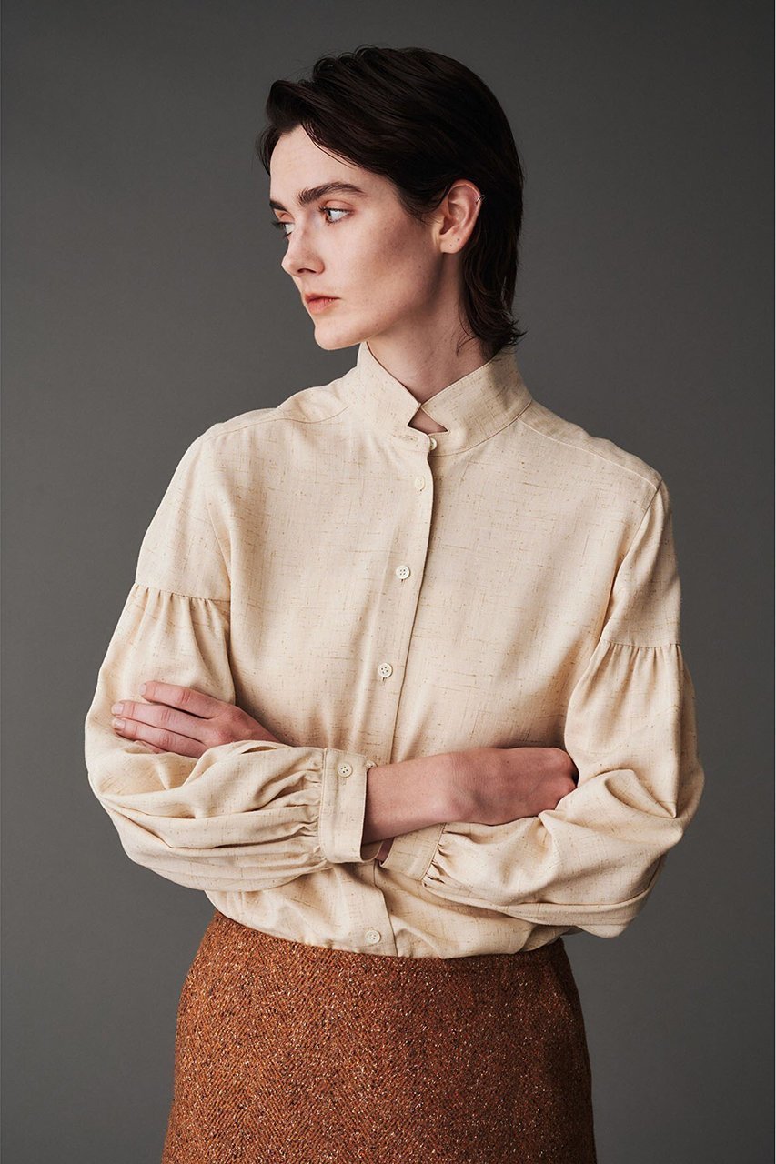 【オブリオ/AUBRIOT】のビスコースシルクネップ シャツブラウス 人気、トレンドファッション・服の通販 founy(ファニー) ファッション Fashion レディースファッション Fashion for Women トップス・カットソー Cut & Sew Tops シャツ・ブラウス・オフィスカジュアル Elegant Blouses & Button-Ups エレガント 上品 Elegant クラシック Classic, Timeless Style シルク Silk, 100% Silk スリーブ Sleeve, Long Sleeve / Short Sleeve ネップ Nepp, Slub Yarn ロング Long, Long-Length other-8|ID: prp329100004199092 ipo3291000000032889579