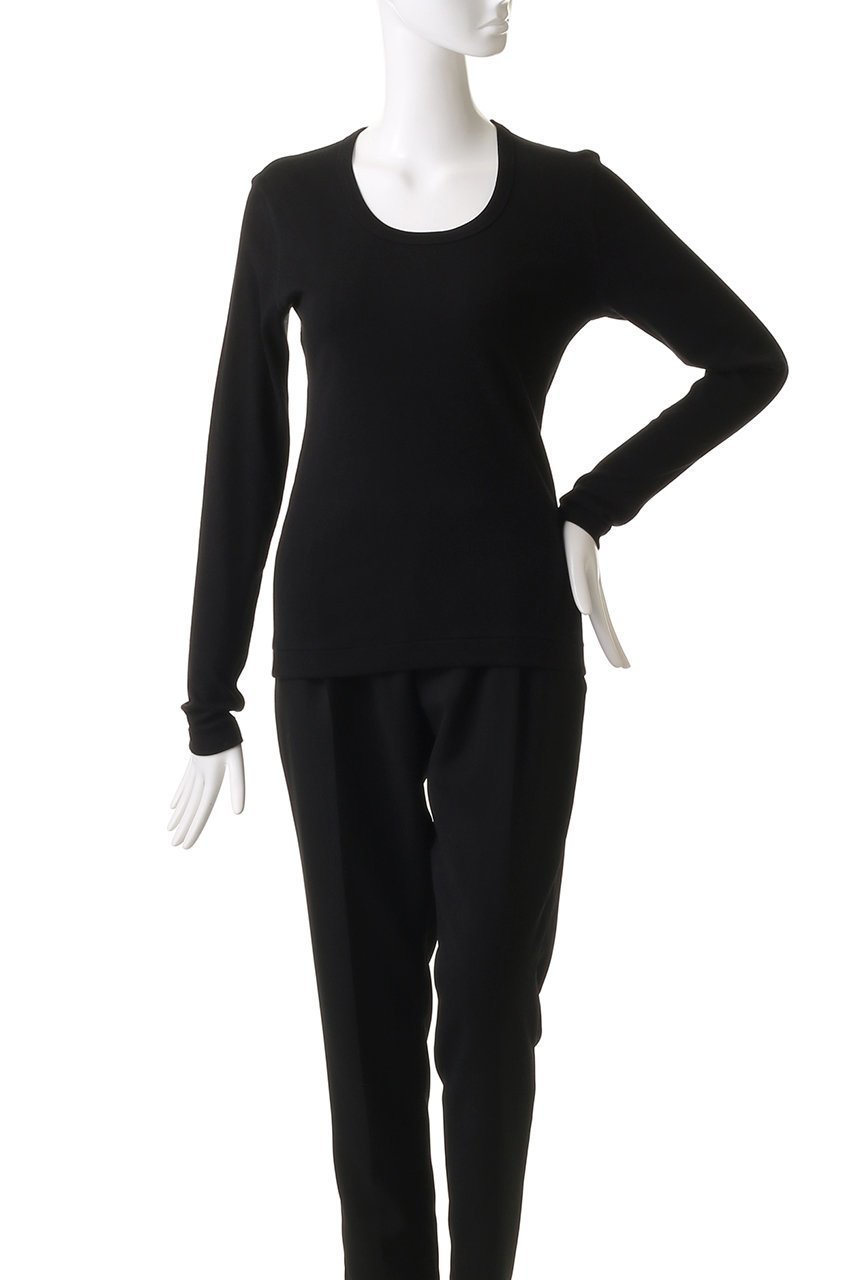 【スリー ドッツ/three dots】のジェシカ ロングスリーブカットソー 人気、トレンドファッション・服の通販 founy(ファニー) 　ファッション　Fashion　レディースファッション　WOMEN　トップス・カットソー　Tops/Tshirt　シャツ/ブラウス　Shirts/Blouses　ロング / Tシャツ　T-Shirts　カットソー　Cut and Sewn　インナー　Inner　スリーブ　Sleeve　デコルテ　Decolletage　ロング　Long　定番　Standard　長袖　Long Sleeve　other-2|ID: prp329100004199093 ipo3291000000031390286