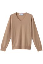 【スリー ドッツ/three dots】のメリノスーパーファイン Vネック スウィートベージュ|ID: prp329100004199100 ipo3291000000034397920