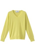 【スリー ドッツ/three dots】のメリノスーパーファイン Vネック レモン|ID: prp329100004199100 ipo3291000000034397921