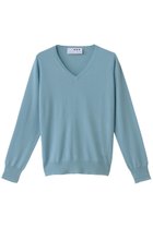 【スリー ドッツ/three dots】のメリノスーパーファイン Vネック プール|ID: prp329100004199100 ipo3291000000034397922